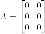 exemplo de matriz nula